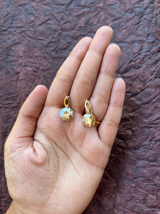 Golden stone drop studs